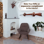 Load image into Gallery viewer, Gun Rack Wall Mount Wenge Hold Up Displays Horizontal Gun Rack and Shotgun