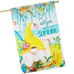 Load image into Gallery viewer, House Flag All You Need is Summer Gnome 28x40 Inch Printed Blockout Polyester