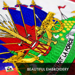 Load image into Gallery viewer, G128 10 PACK: Haiti Haitian Flag 3x5 Ft Double Sided Embroidered 210D Indoor/Outdoor, Brass Grommets, Heavy Duty Polyester