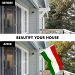 Load image into Gallery viewer, G128 Combo Pack: 6 Ft Tangle Free Spinning Flagpole (Silver) &amp; Tajikistan Flag 3x5 Ft Printed 150D Polyester, Brass Grommets (Flag Included) Aluminum Flag Pole