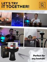 Load image into Gallery viewer, Black Hookah Bowl Set Silicone Shisha Bowl with Hookah Tongs &amp; Heat Management