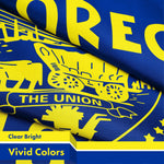 Load image into Gallery viewer, G128 3 Pack: Oregon OR State Flag  3x5 Ft  Double LiteWeave Pro Series Double Sided Printed 150D Polyester  Vibrant Colors, Brass Grommets, Thicker and More Durable Than 100D 75D Polyester, 2ply