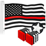 Load image into Gallery viewer, Thin Red Line State Flag 3x5 Ft 10Pack Embroidered Polyester By G128
