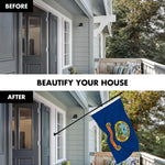 Load image into Gallery viewer, G128 Combo Pack: 6 Ft Tangle Free Aluminum Spinning Flagpole (Black) &amp; Idaho ID State Flag 3x5 Ft, LiteWeave Pro Series Printed 300D Polyester  Pole with Flag Included