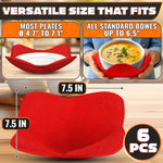 Load image into Gallery viewer, 6 Pcs Soup Bowl Holders for Hot Food Heat Resistant Fabric Soup Cozy Bowl Warmer Holder for Kitchen Fits Standard Dishes up to 6.5  &amp; Plates 7.1  – Washable &amp; Reusable  Safe Handling &amp; Trivet Use