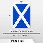 Load image into Gallery viewer, G128 Scotland Scottish Bunting Banner  Flag 8.2 x 5.5 Inch, Full String 33 Feet  Printed 150D Polyester, Decorations For Bar, School, Festival Events Celebration