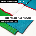 Load image into Gallery viewer, G128 Combo Pack: 6 Ft Tangle Free Spinning Flagpole (Black) &amp; Uzbekistan Flag 3x5 Ft Printed 150D Polyester, Brass Grommets (Flag Included) Aluminum Flag Pole