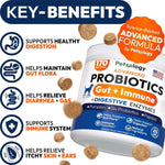 Load image into Gallery viewer, (2 Pack) Probiotics for Dogs   340 Dog Probiotics Chews   Digestive Enzymes &amp; Prebiotics   Support Gut Health Diarrhea Gas &amp; Constipation Relief   Itchy Skin Allergies   Advanced Supplement