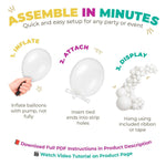 Load image into Gallery viewer, Balloon Garland Arch Kit 146 Pcs Hot Pink Metallic Purple Purple Cream Beige Yellow &amp; Confetti Balloons for Baby Shower Birthday Gender Reveal Wedding Party DIY Kit