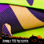 Load image into Gallery viewer, G128  Halloween Garden Flag, Trick or Treat Quote with Witch Garden Yard Decorations,   12x18 Inch  Printed 150D Polyester  Rustic Holiday Seasonal Outdoor Flag