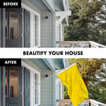 Load image into Gallery viewer, G128 Combo Pack: 5 Ft Tangle Free Aluminum Spinning Flagpole (Silver) &amp; Solid Yellow Color Flag 2.5x4 Ft, LiteWeave Pro Series Printed 150D Polyester  Pole with Flag Included