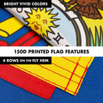 Load image into Gallery viewer, G128 Combo Pack: 6 Ft Tangle Free Spinning Flagpole (White) &amp; Ecuador Flag 3x5 Ft Printed 150D Polyester, Brass Grommets (Flag Included) Aluminum Flag Pole
