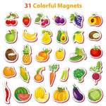 Load image into Gallery viewer, 31 Foam Fridge Magnets for Toddlers 13 years Fruits and Veggies Magnets