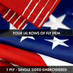 Load image into Gallery viewer, G128 Combo Pack: USA American Flag &amp; Canada Canadian Flag 4x6 FT Double Sided Embroidered Indoor/Outdoor, Vibrant Colors, Brass Grommets, Quality Polyester