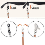 Load image into Gallery viewer, Eyeglasses Holder Strap Cord Premium Eco Leather 4 Pcs AntiSlip Clip Loop