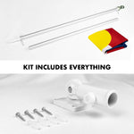 Load image into Gallery viewer, G128  6 Feet Tangle Free Spinning Flagpole (Silver) Colorado Flag Brass Grommets Embroidered 3x5 ft (Flag Included) Aluminum Flag Pole