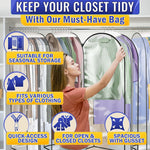 Load image into Gallery viewer, 4 Pcs Clear Garment Bags for Hanging Clothes – Dust Proof Suit Bags for Closet Storage (40 x24 x10 ) with Zipper Sides – Designed for Travel &amp; Organization Protects Clothes &amp; Keeps Them Ready to Wear