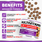 Load image into Gallery viewer, Dog Multivitamin Chewable with Glucosamine Dog Vitamins 170 Treats Codfish Free