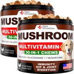 Load image into Gallery viewer, (2 Pack) Mushroom for Dogs   340 Chews   Turkey Tail   Mushroom Supplement for Dogs   Lions Mane   Reishi   Immunity Support Multivitamin Vitamins   Joint Health   Energy   Gut   Skin   Made in USA