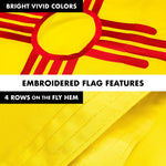 Load image into Gallery viewer, G128  6 Feet Tangle Free Spinning Flagpole (Black) New Mexico Flag Brass Grommets Embroidered 3x5 ft (Flag Included) Aluminum Flag Pole