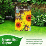 Load image into Gallery viewer, G128 Garden Flag Welcome Sunflowers and Butterflies  12x18 Inch  Printed Blockout Polyester  Everyday Decoration