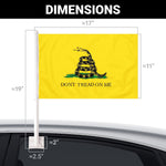 Load image into Gallery viewer, G128 2 Pack: Gadsden Don't Tread On Me Car Flag  11x17 In  Double LiteWeave Pro Series Double Sided Printed 150D Polyester  Flagpole Included  Perfect for Festival Celebrations, Parades