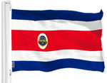 Load image into Gallery viewer, G128 Combo Pack: USA American Flag 3x5 Ft 150D Printed Stars &amp; Costa Rica (Costa Rican) Flag 3x5 Ft 150D Printed