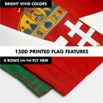 Load image into Gallery viewer, G128 Combo Pack: 6 Ft Tangle Free Spinning Flagpole (Black) &amp; Hungary Coat of Arms Flag 3x5 Ft Printed 300D Polyester, Brass Grommets (Flag Included) Aluminum Flag Pole