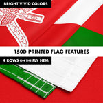 Load image into Gallery viewer, G128 Combo Pack: 6 Ft Tangle Free Spinning Flagpole (Silver) &amp; Oman Flag 3x5 Ft Printed 150D Polyester, Brass Grommets (Flag Included) Aluminum Flag Pole
