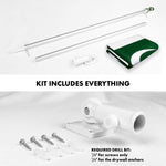 Load image into Gallery viewer, G128 Combo Pack: 6 Ft Tangle Free Spinning Flagpole (Silver) &amp; Pakistan Flag 3x5 Ft Printed 150D Polyester, Brass Grommets (Flag Included) Aluminum Flag Pole