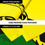 Load image into Gallery viewer, G128 Combo Pack: 6 Ft Tangle Free Aluminum Spinning Flagpole (White) &amp; Gadsden Don't Tread On Me Flag 3x5 Ft, LiteWeave Pro Printed 150D Polyester, 4 Corner Brass Grommets  Pole with Flag Included