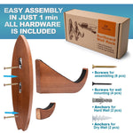 Load image into Gallery viewer, Surfboard Rack Holder Hooks Ash Tree Wood Eco Friendly Display Natural Finish