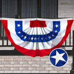 Load image into Gallery viewer, American USA Pleated Fan Flag 3x6 Feet American USA Bunting Decoration Flags