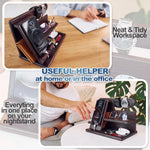 Load image into Gallery viewer, Phone Docking Station Ash Wood Phone Wallet Organizer for Office Gifts for Men