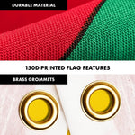 Load image into Gallery viewer, G128 Combo Pack: 6 Ft Tangle Free Aluminum Spinning Flagpole (Silver) &amp; Benin Beninese Flag 3x5 Ft, LiteWeave Pro Series Printed 150D Polyester  Pole with Flag Included