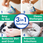 Load image into Gallery viewer, Pet Eye Wipes for Dogs Cats Puppies Kittens 100 Count Natural Medicated Remove