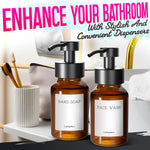 Load image into Gallery viewer, 2Pcs Amber Glass Foaming Soap Dispenser   8.5 oz Amber Glass Soap Dispenser with Pump Compatible with Hand Soap Dish Soap Shampoo and Gel Durable Stylish &amp; Refillable for Bathroom and Kitchen