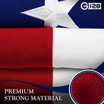 Load image into Gallery viewer, G128 North Carolina State Flag  1x1.5 Ft  StormFlyer Series Embroidered 220GSM Spun Polyester  Embroidered Design, Indoor/Outdoor, Brass Grommets, Heavy Duty, All Weather