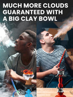 Load image into Gallery viewer, Royal Blue Hookah Set 2 Hose Hookah LilOne 12” Blue Mini Hookah Hookah Set with 50x Foil Hookah Bowl 10x Tips 2x Mouthpiece 2x Hooka Hose and Tongs