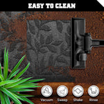 Load image into Gallery viewer, Home Entrance Grey Leaves Door Mat Deluxe 17x29.5 in Absorbent Natural Rubber