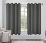 Load image into Gallery viewer, Blackout Curtains for Bedroom Pack of 2 Window Panels 52x63 inch Grey Color