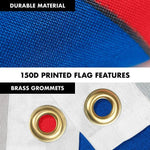Load image into Gallery viewer, G128 Combo Pack: 6 Feet Tangle Free Spinning Flagpole (Black) South Korea South Korean Flag 3x5 ft Printed 150D Brass Grommets (Flag Included) Aluminum Flag Pole