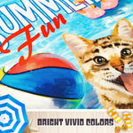 Load image into Gallery viewer, Summer Fun with Cat in Pool Garden Flag 12x18 Inch Printed 150D Polyester