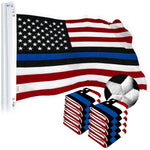 Load image into Gallery viewer, G128 Blue Lives Matter Flag 2.5x4 FT 10Pack Police Flag Embroidered Spun Polyester