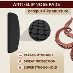 Load image into Gallery viewer, Glasses Nose Grips Non Slip Eyeglass Nose Pads Anti Slip 1 mm 6 Pairs Nose Bridge Pads for Glasses Silicone Glasses Nose Pad (Black Pads &amp; Black Glasses Strap)
