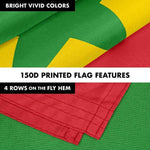Load image into Gallery viewer, G128 Combo Pack: 6 Feet Tangle Free Spinning Flagpole (Silver) Senegal Senegalese Flag 3x5 ft Printed 150D Brass Grommets (Flag Included) Aluminum Flag Pole