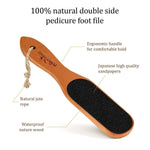 Load image into Gallery viewer, Pumice Stone Foot File   Wooden Pedicure Feet Scrubber with Handle for Callus