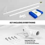 Load image into Gallery viewer, G128 Combo Pack: 6 Ft Tangle Free Aluminum Spinning Flagpole (White) &amp; Nicaragua Nicaraguan Flag 3x5 Ft, LiteWeave Pro Series Printed 150D Polyester  Pole with Flag Included