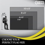 Load image into Gallery viewer, G128 Florida FL State Flag  6x10 Ft  StormFlyer Series Embroidered 220GSM Spun Polyester  Embroidered Design, Indoor/Outdoor, Brass Grommets, Heavy Duty, All Weather