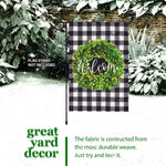 Load image into Gallery viewer, G128 Garden Flag Welcome Wreath  12x18 Inch  Printed Burlap Polyester  Everyday Decoration